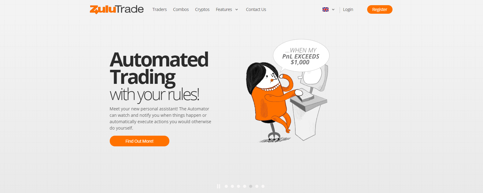 ZuluTrade homepage ZuluTrade homepage